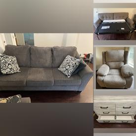 MaxSold Auction: This online auction features a Nemoli Sofa, Tibbee Full Sleeper Sofa, Draycoll Power Recliner and a Cambeck 6 Drawer Dresser.