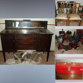 MaxSold Auction: This online auction features Antique Organ, Decanters, Antique Buffet, Antique China Cabinets, Antique Ceiling Light Fixture, Blue Mountain Pottery, Mobility Scooters, Stereo Components, Toolboxes & Tools, Wheelchair and much more!