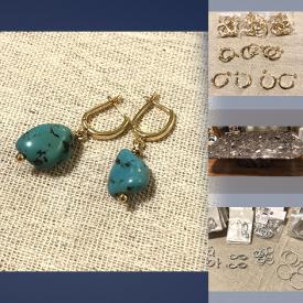 MaxSold Auction: This online auction features marble side tables, costume jewelry supplies such as Designer Jewelry Loops & Beads, quartz and gold clasps, Amethyst beads, designer necklaces, Turquoise earrings and much more!