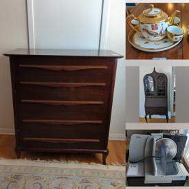 MaxSold Auction: This online auction features Dresser, Antique Secretary Desk, LaZBoy Recliner, Side Table, Area Rugs, Armchair, Vintage TV, Work Bench, Wheelbarrow, Stemware, Paragon And Aynsley Tea Cups and much more!