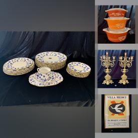 MaxSold Auction: This online auction features Antique royal Doulton, Pyrex dishes, milk glass vase, crystal decanter, wine carafe, vanity glassware, meat grinder, Holland pottery vase, Gnali and Zani espresso pot, Afghan rug and much more!