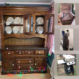 MaxSold Auction: This online auction features China and stemware, electric fireplaces, dry sink, Broyhill dressers and bed, cat condo, mobility aids, tool chest, fishing poles, grill, gardening tools and much more!