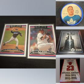 MaxSold Auction: This online auction features Sports Collectibles such as Baseball, Basketball & Hockey Trading Cards, Hockey Number Sleeve Patches, Hockey Coins, Postcards, Photocards and much more!