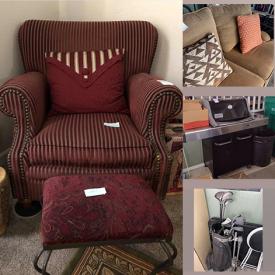 MaxSold Auction: This online auction features a reclining loveseat, barstools, entertainment stand, dresser, wooden file cabinet, rolling cart, soundbar, sewing machine, cleaning supplies, power tools and much more!