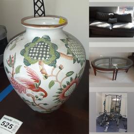 MaxSold Auction: This online auction features Tiffany Vases And Bowl, Microwave and toaster, Marble Top Sofa Table, Wing Back Chair, Artwork, Fitness Bench, Printers, Cooler, Vacuums and Steamer and much more!