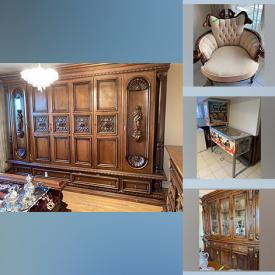 MaxSold Auction: This online auction features a solid wood Queen size bed, corner cabinets, recliners, cutlery, silver plates and cups, chafing dishes, Royal Albert flower teacups, chandeliers, barbeque grills and much more!
