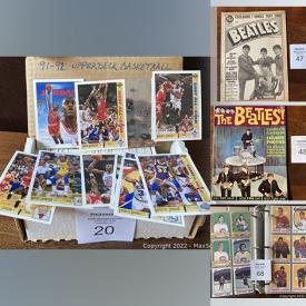 MaxSold Auction: This online auction features NIB Sports & Non-Sports Trading Cards, Coins, Autographed Photos, The Beatles Memorabilia, Star Trek Collectibles, Model Kits, LPs, NIP Sports Action Figures, Movie Posters, Stamps, Vintage Milk Bottle Caps, Vintage Books, NIP Superhero Action Figures and much more!