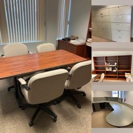 MaxSold Auction: This online auction features workstations, work table, board room chairs, filing cabinets, bookshelves, conference table and much more!