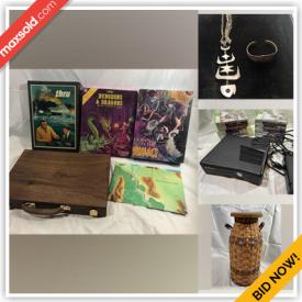 MaxSold Auction: This online auction features Sterling Silver Jewelry, Board Games, NIB Barbie, Video Game System, Costume Jewelry, Watches, Vintage Toys, J Puig Nativity Figures, Comics, Red Rose Tea Figurines, Souvenir Pins and much more!