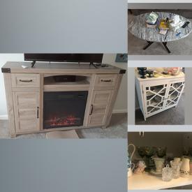 MaxSold Auction: This online auction features Electric Fireplace Cabinet, Wing Back Chair, Coffee Table, Bookcase, Mirror and Wall Decor, Collector Plates, Queen Bed, Air Conditioner and much more!