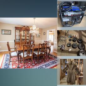 MaxSold Auction: This online auction features Lexington Dresser, Thomasville Vanity & Dining Room Set, Stanely Armoire, Generator, Treadmill, Standing Mirror, Precious Moments Birthday Train, Snowman Collection, Board Games, Authentic Tanuki Coat, Outdoor Games, Evening Dresses and much more!