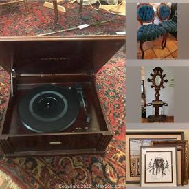 MaxSold Auction: This online auction features tools, bbq, antique furniture, wall art, mahjong set, porcelain Japanese figurines and much more!