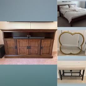 MaxSold Auction: This online auction features bed frame, side tables, coffee table, bench, nightstands, dresser, shoe storage and more, curtain rods, wall art, lamps, decor and much more!