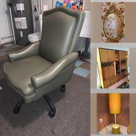 MaxSold Auction: This online auction features a Mid Century Leatherette swivel chair, Toshiba turntable & stereo cabinet, electric range, MCM teak couches, pinwheel crystals, Bohemian wine glasses & China, sewing machine, lawn mowers, snow blower, BBQ grill and much more!