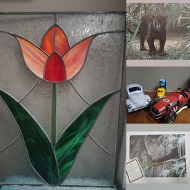 MaxSold Auction: This online auction features Art, Paintings, Prints from various artists, Lithographs, Hand-painted Art Deco Ware, Handblown studio glass, Persian rugs, Vintage Chinese Embroidery Panels, wood carvings, Die-Cast motorcycles, cars and planes, costume jewelry and much more!