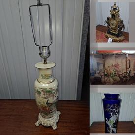 MaxSold Auction: This online auction features Antique Dressing Table, Antique Candelabras, Lamps, Asian-inspired Vases, Room Divider and much more!