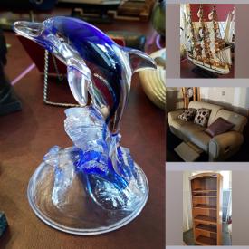 MaxSold Auction: This online auction features Teapots And Vase, Dolphin And Whale Decor, Candles, Set of Framed Wall Art, Cuisinart Food Processor, Leather Reclining Sofa, Sliding Table with Chairs, Entertainment Center, Wicker Baker's Rack and much more!