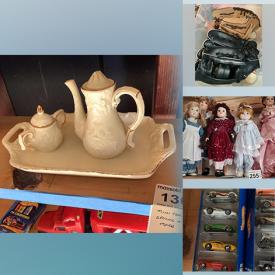 MaxSold Auction: This online auction features Figurines, Mini Tea Sets, Lenox And Wall Art, Vintage Books, Barbie Dolls, Perfume Bottles, Clown Figurines, Trolls Dolls, Sports Cards, Baseball Gloves, Sports Memorabilia, Cabbage Patch Dolls And Bears, Plates, Barbie Jet, Coca-Cola Glassware, M & M Candy Dispensers and much more!