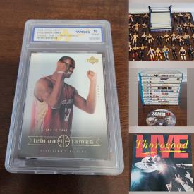 MaxSold Auction: This online auction features DVDs, Blu-Rays, Video Games, LPs, Lunch Boxes, Sports Cards, Tim Horton's Mini Stick Sets, Autograph Cards, Jerseys, Non-Sports Cards, Card Holder, WWE Ring & Wrestlers and much more!