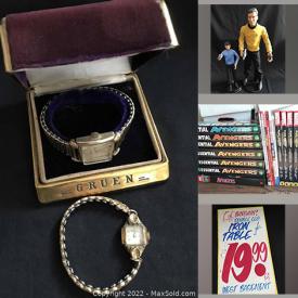 MaxSold Auction: This online auction features Antique China, Star Trek Figures, Comics, Vintage Mixer, Vintage Kitchen Ware, Vintage Sci-Fi Magazines, Antique Ceiling Lamp, Japanese Antique Figurines, Vintage Noma Bubble Lites, Art Deco Hutch, Vintage Hockey Game and much more!