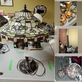 MaxSold Auction: This online auction features a curio cabinet, coffee table, stereo cabinet, wine rack, tea set, Royal Doulton figurines, lanterns and lamps, light fixtures, stained glass tools, gardening tools and much more!