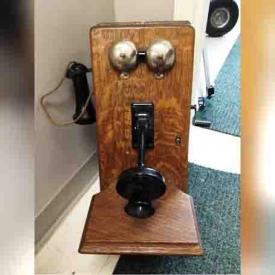 MaxSold Auction: This online auction features an antique telephone, furniture, kitchen appliances, decors, collectibles and electronics such as television, electric fireplace, sofa, vintage refrigerator, gibbard furniture, kitchen table and chairs, freezer and much more!