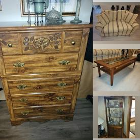 MaxSold Auction: This online auction features Bedroom Furniture, Couch Set, Armoire and coffee table.