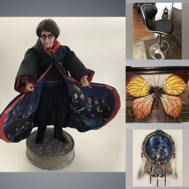 MaxSold Auction: This online auction features Harry Potter Collectibles, NIB GOT Puzzle, Dining Table & Chairs, Laptop Desk, Bar Stool, Metal Wall Sculpture, Collector Plate, Laptop and much more!