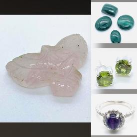 MaxSold Auction: This online auction features Loose Gemstones such as Rose Quartz, Lemon Quartz, Citrine, Malachite, Opal, Amethyst, Topaz, Garnets, Sunstones, Unakite, and Silver Earrings, Gemstone Jewelry and much more!