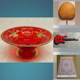 MaxSold Auction: This online auction features Electric Guitars, Drum Set, Vintage Slot Car Racing Sets, Art Glass, Persian Rug, Teapots, Yard Tools, Studio Pottery, Vintage Metal Etchings, Tiles, Composite Decking, Pasta Maker and much more!