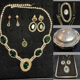 MaxSold Auction: This online auction features pocket watches, Canadian hockey rings, Vintage costume jewelry, Insect brooches, charm bracelets, horse trinkets, clip on earrings, Turquoise Pendant and Bangles, necklaces, pendants, pins and much much more!!!