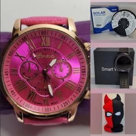 MaxSold Auction: This online auction features Watches such as Silver Lorus, Gold Circular, 4 Leaf Clover, Gold Bangle Style, LA Express, Silver & Turquoise, Genevas, and Pin Collection, and NIB items such as Drones, Dash Camera, Automatic Soap Dispensers, Headsets, Action Camera, Smart Watches, Ski Masks, Handheld Video Games, Bluetooth Fuzzy Hats and much more!