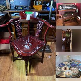 MaxSold Auction: This online auction features vintage Hammond organs, MCM and Asian chairs, Baldwin grandfather clock, wall hangings and art, books, vintage crystal, Lenox, Harmony House china, Sango china, Princess House crystal and more!