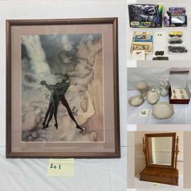 MaxSold Auction: This online auction features signed original art such as oil on canvas and watercolors, Red Sox memorabilia, collectible toys, silverplate, Belleek, Lenox, Royal Doulton, Limoges, board games, area rugs, art glass, costume jewelry and much more!