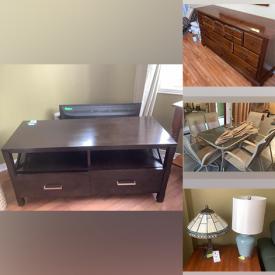 MaxSold Auction: This online auction features Chairs, Lamps, Loveseat, Cabinet and Hutch, Coolers And Fishing Rod , Patio Table and much more!