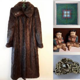 MaxSold Auction: This online auction features Mink Coat, Vintage Gold/Diamond Rings, The Beatles Collectibles, Vintage Oil Paintings, Vintage Wrought Iron Gate, Soapstone Carving, Vintage Pottery, Antique Wooden Carvings, Antique Perfume Bottle, Vintage Pyrex, Sports Trading Cards, Art Glass, Vintage Book and much more!