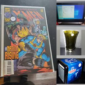 MaxSold Auction: This online auction features Vintage Xmen Comic, Vintage Detective Comic, Vintage One On One Jagr Vs Roy, Jurassic Park Truck, Aladdin Figure, Earrings, Hp Touch smart, Teacups, Coin Guidebooks, Vases, Light Beer Napkin Dispenser, Salt/Pepper Shakers, Music Toys, Web Of Spiderman comics and much more!