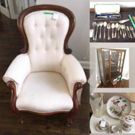 MaxSold Auction: This online auction features jewelry, artworks, furniture, lamps, flatwares, kitchenware, glassware, Armoire, laundry sink, mink and much more!