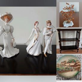 MaxSold Auction: This online auction features Lenox figurines, NIB coffee maker, WH Bossons, new linens, art glass, antique cabinets, handbags, jewelry, patio furniture, teacup/saucer sets and much more!