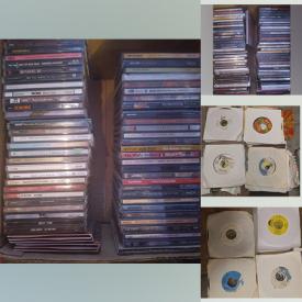 MaxSold Auction: This online auction features Collection of hip-hop, Rock, RnB CDs and Reggae 45s.