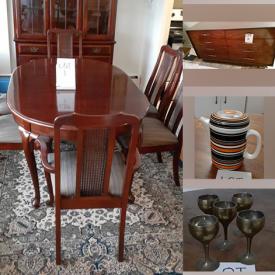 MaxSold Auction: This online auction features Kempler Cherry Wood Dining Room Furniture, Muehlebach Stemware, Rosenthal China, Brass Stemware and much more!