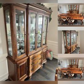 MaxSold Auction: This online auction features China Cabinet and Dining Room Table & Chairs.