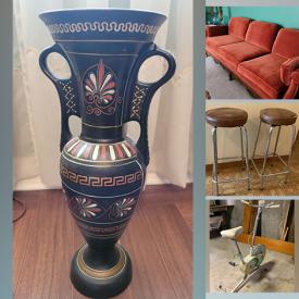 MaxSold Auction: This online auction features items such as Table And Chairs, Corner Cabinet, Stone Carvings, Lamps, Bed, Storage Bench, TV Table, Globe And Clock, Camera, Artificial Plant, Step Ladder And Pail, Pots, Pans And Thermos, Comic books, Coffee Table, Area Rug, Bar Stools, Stationary Bike and much more!