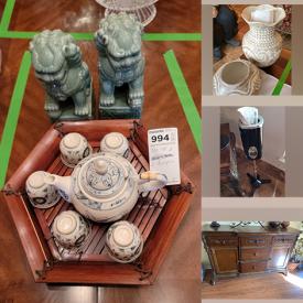 MaxSold Auction: This online auction features decor, lamps, brown buffet table, desk and chair, artworks, wine chiller, Native American pottery, Steven Kaye pottery, Deborah A. Aragon pottery, vases, servingware, tea sets, office items and more!