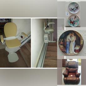 MaxSold Auction: This online auction features Acorn Stairlift, Roseville Pottery, Willow Ware, Table & Floor Lamps, TVs, Wheelchair, Home Health Aids, Vacuums, Small Kitchen Appliances, Teapots, Collector Plates, Framed Wall Art, MCM Furniture, Snow Babies Figurines, and Much, Much, More!!