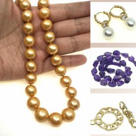 MaxSold Auction: This online auction features Pearl Jewelry, Matte Silver Link Chains, Gemstone Beads, Baroque Pendant Chain & Earrings, Jewellery Findings, Silver Charms, Howlite Spikes, Butter Yellow Silk Chain, Silver Ptd Hoops, Ocean Jasper Pendant and much more!