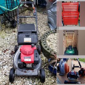 MaxSold Auction: This online auction features camping gear, power tools such as Dewalt, Craftsman and Viper, upright freezer, Waterloo tool box, electrical supplies, landscaping supplies, hardware, fishing gear, garden tools, Christmas decor, Wii and PS3 consoles with games and much more!