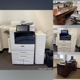 MaxSold Auction: This Commercial Liquidation Online Auction features Refrigerator, Desks, Bookcases, Commercial Printers, Glass Tables, Office Chairs, Conference Table & Chairs and much more!