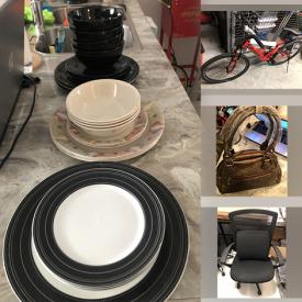 MaxSold Auction: This online auction features porcelain dishware, office chair, vegan leather handbags, new watch, bracelets, mountain bikes and much more!