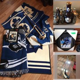 MaxSold Auction: This online auction features Hockey collectibles, Hockey Prints, Stein And Bears, CDs And Tapes, Needlepoint, Lawn Mower, Shop Fox Saw and much more.